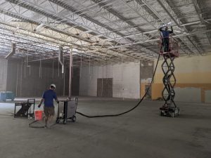 Ceiling structure cleaning